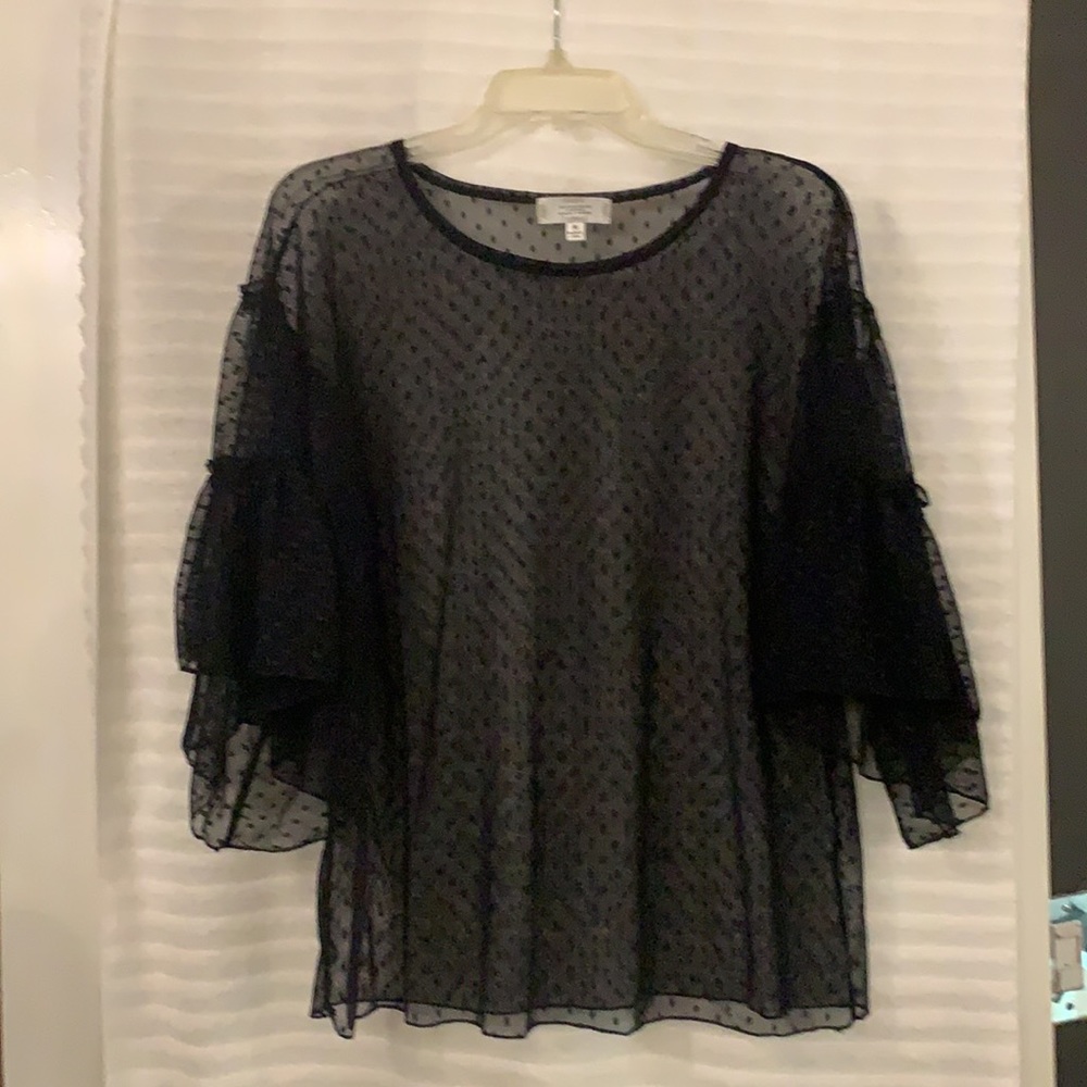 Shannon Ford New York Black Sheer Top.